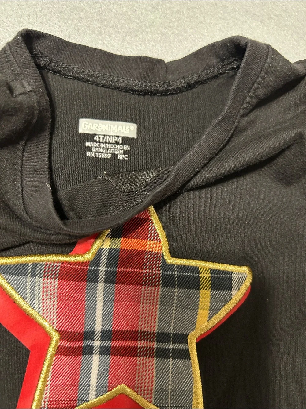 Garanimals Star Ruffle Tee & OshKosh Plaid Pocket Shorts Set Girls 4T